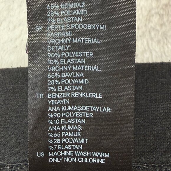 H&M Zippered Detail Stretch Pants Women M Black - Picture 9 of 12